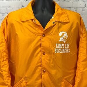 Vintage 70s Tampa Bay Buccaneers Windbreaker Jacket Creamsicle Orange L Large